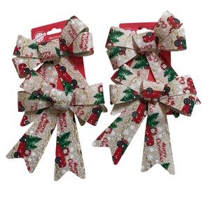 Oris Festive Christmas Bows - Red and Green